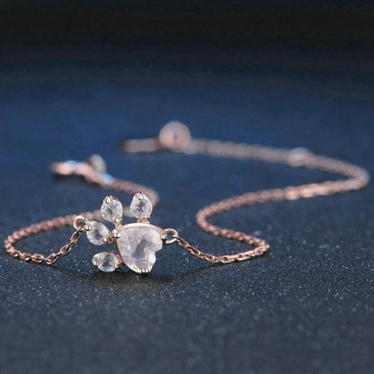 ROSE QUARTZ PAW JEWELRY SET