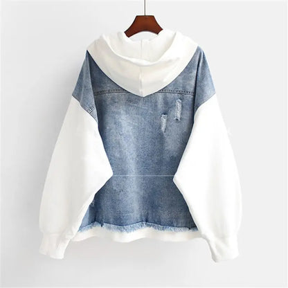 MONTRA TWO-PIECE DENIM HOODIE